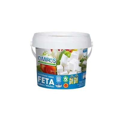 Queso Feta dados en Cubo OMIROS 8x150g, producto de Spiga Impex