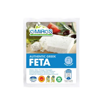 Queso Feta DOP OMIROS 16x150g, producto de Spiga Impex