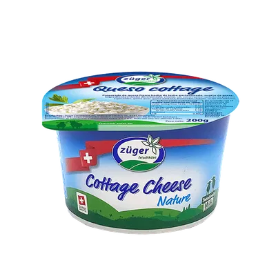 Queso Fresco Cottage 20% M.G/E.S. Zuger Tarrina 6x200g, producto de Spiga Impex