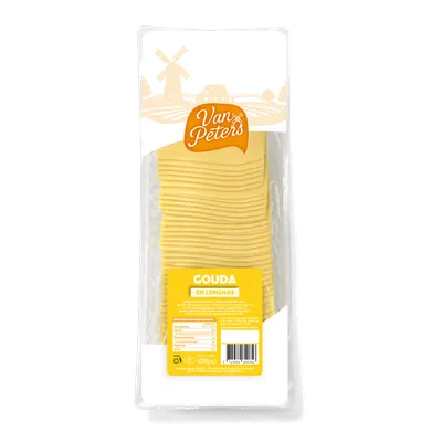 Queso Gouda Lonchas Van Peters 6x1kg, producto de Spiga Impex