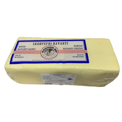 Queso Havarti 1x4 kg (60% M.G./E.S.), producto de Spiga Impex