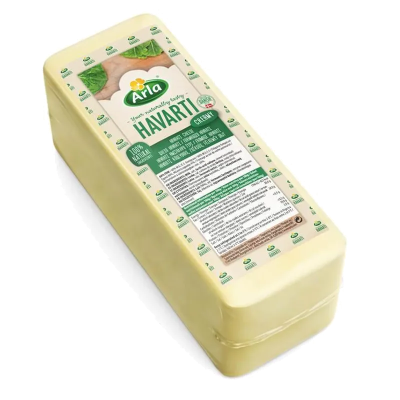 Queso Havarti 60% Montecristo 3x4kg, producto de Spiga Impex