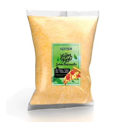 Rallado especial Vegano sabor Mozzarella 6x1kg, producto de Spiga Impex