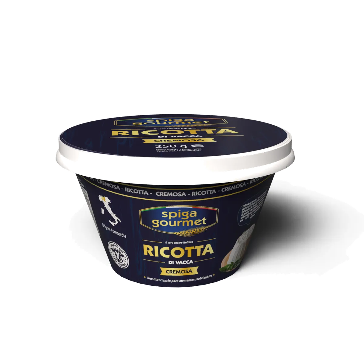 Ricotta vaschetta SPIGA GOURMET 6x250g, producto de Spiga Impex
