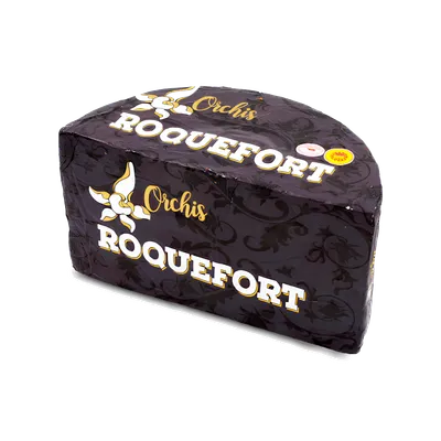 Queso Roquefort 1/2 pieza ORCHIS, producto de Spiga Impex
