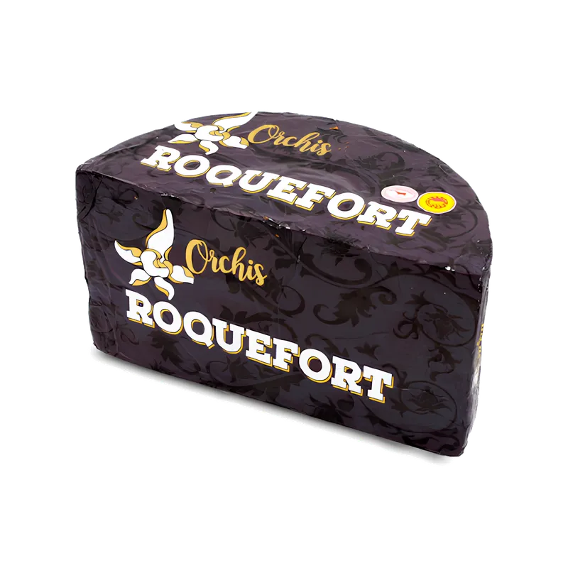 Queso Roquefort 1/2 pieza ORCHIS, producto de Spiga Impex