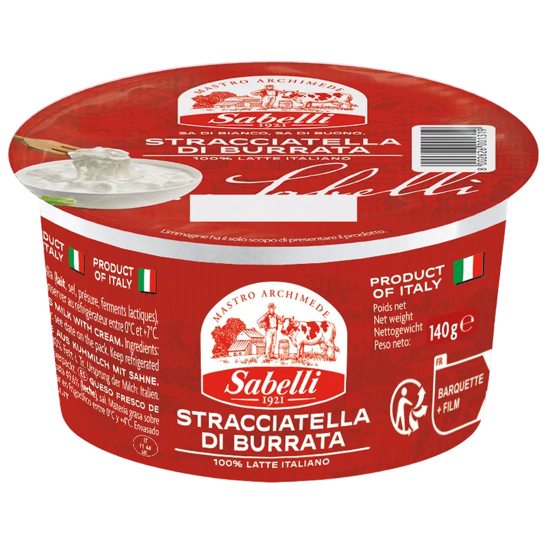 Stracciatella di Burrata Sabelli 140 g, producto de Spiga Impex