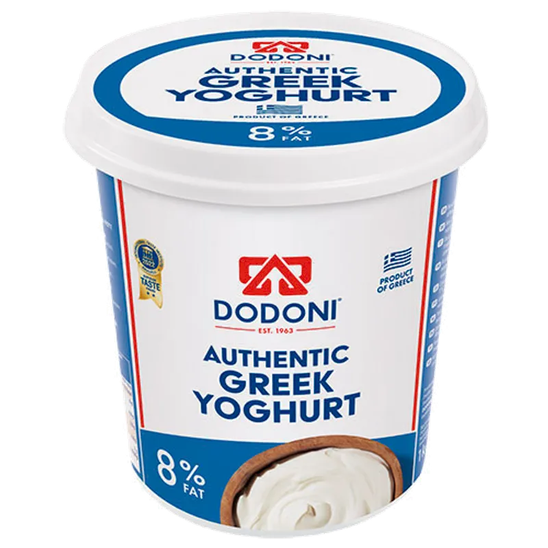 Yogur Griego Auténtico Dodoni 8% MG 1 kg x 6, producto de Spiga Impex